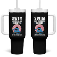Swimming Lover Tumbler With Handle Swim Like There Are Donuts At The Finish Line - Wonder Print Shop