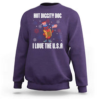 Funny Fourth Of July Sweatshirt Hot Diggity Dog I Love USA - Wonder Print Shop