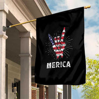 Rockin 4th Of July Garden Flag Skeleton Hand American Flag Patriotic Day