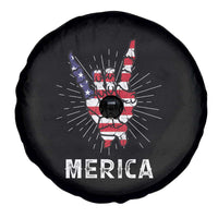 Rockin 4th Of July Spare Tire Cover Skeleton Hand American Flag Patriotic Day