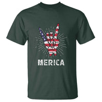 Rockin 4th Of July T Shirt Skeleton Hand American Flag Patriotic Day - Wonder Print Shop