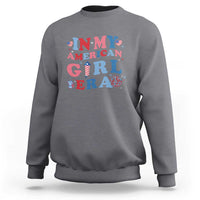 Fourth Of July Sweatshirt In My American Girl Era Red White Blue Independence Day Peace - Wonder Print Shop