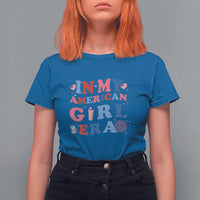 Fourth Of July T Shirt For Women In My American Girl Era Red White Blue Independence Day Peace - Wonder Print Shop
