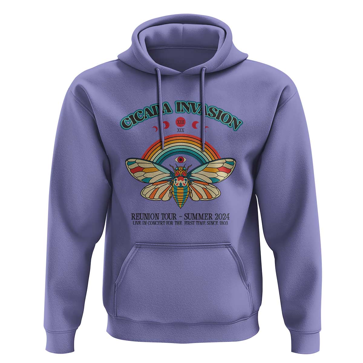 Cicada Invasion Reunion Tour Summer 2024 Hoodie Vintage Broods XIX & XIII Boho Style - Wonder Print Shop
