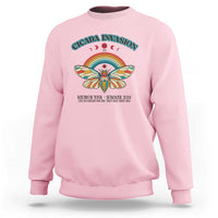 Cicada Invasion Reunion Tour Summer 2024 Sweatshirt Vintage Broods XIX & XIII Boho Style - Wonder Print Shop