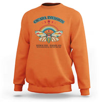 Cicada Invasion Reunion Tour Summer 2024 Sweatshirt Vintage Broods XIX & XIII Boho Style - Wonder Print Shop