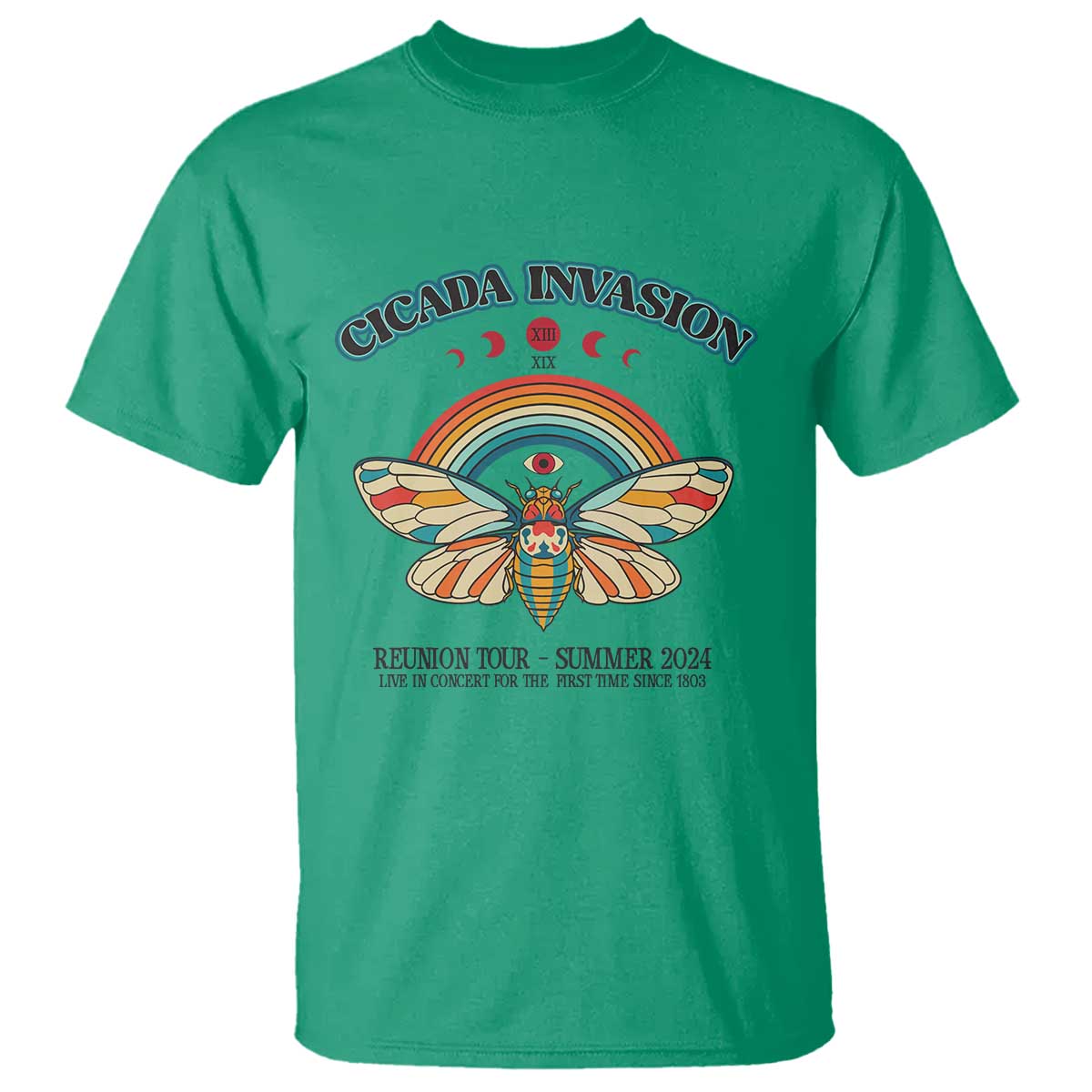 Cicada Invasion Reunion Tour Summer 2024 T Shirt Vintage Broods XIX & XIII Boho Style - Wonder Print Shop