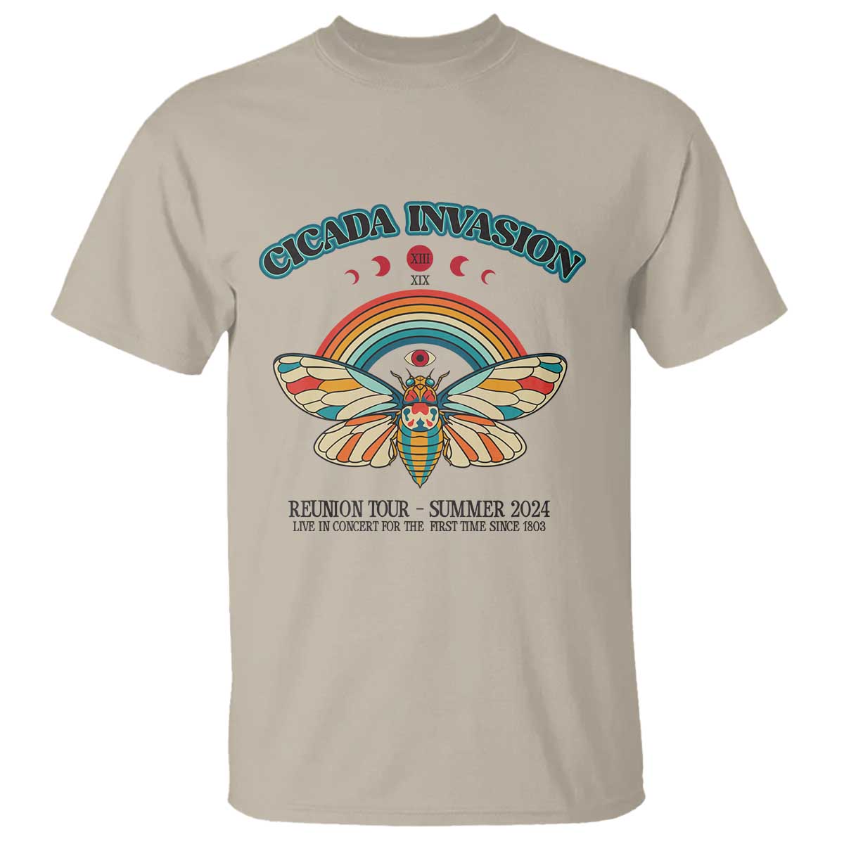 Cicada Invasion Reunion Tour Summer 2024 T Shirt Vintage Broods XIX & XIII Boho Style - Wonder Print Shop