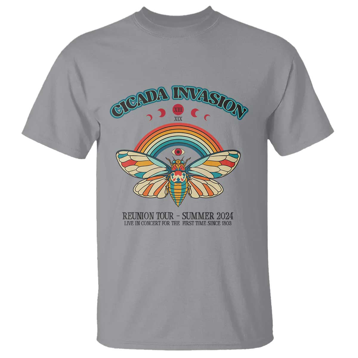 Cicada Invasion Reunion Tour Summer 2024 T Shirt Vintage Broods XIX & XIII Boho Style - Wonder Print Shop