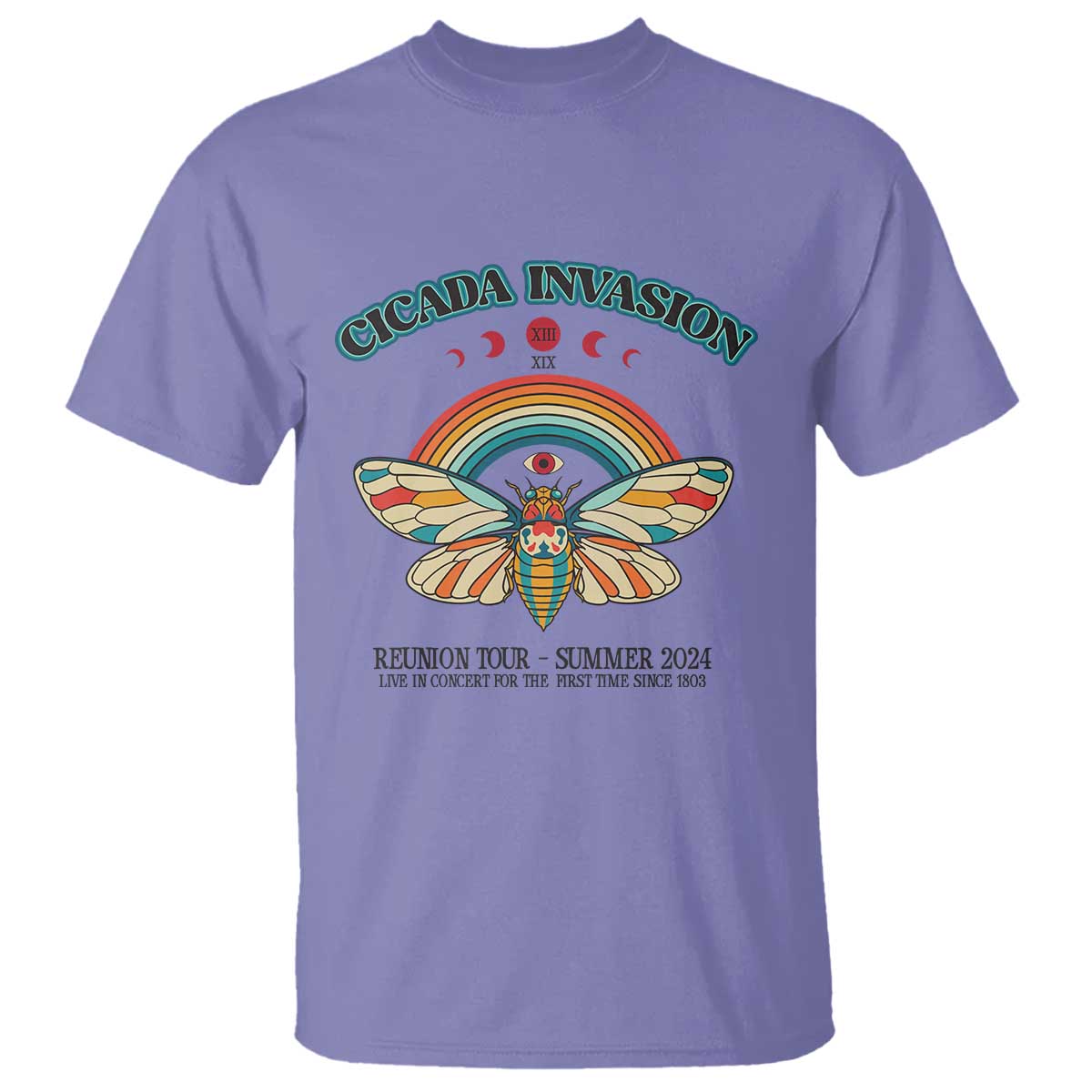 Cicada Invasion Reunion Tour Summer 2024 T Shirt Vintage Broods XIX & XIII Boho Style - Wonder Print Shop