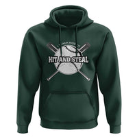 Baseball Dad Hoodie I Teach Kids To Hit And Steal Bat Ball Coach - Wonder Print Shop