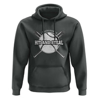 Baseball Dad Hoodie I Teach Kids To Hit And Steal Bat Ball Coach - Wonder Print Shop