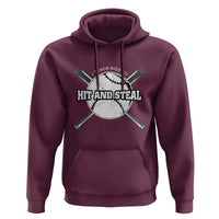 Baseball Dad Hoodie I Teach Kids To Hit And Steal Bat Ball Coach - Wonder Print Shop