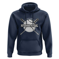 Baseball Dad Hoodie I Teach Kids To Hit And Steal Bat Ball Coach - Wonder Print Shop