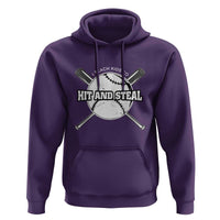 Baseball Dad Hoodie I Teach Kids To Hit And Steal Bat Ball Coach - Wonder Print Shop