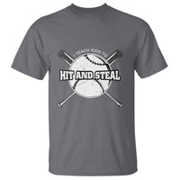Baseball Dad T Shirt I Teach Kids To Hit And Steal Bat Ball Coach - Wonder Print Shop