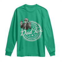 Funny Official Dad Tax Food Inspection Service Long Sleeve Shirt Skeleton Fathers Day