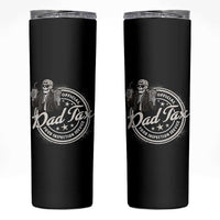 Funny Official Dad Tax Food Inspection Service Skinny Tumbler Skeleton Fathers Day