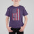 Funny Best Dog Dad Ever T Shirt For Kid Fathers Day Vintage American Flag Paw Prints