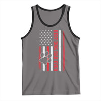 Funny Best Dog Dad Ever Tank Top Fathers Day Vintage American Flag Paw Prints