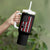 Funny Best Dog Dad Ever Tumbler With Handle Fathers Day Vintage American Flag Paw Prints