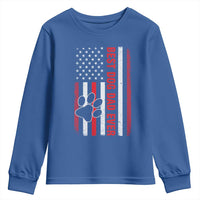 Funny Best Dog Dad Ever Youth Sweatshirt Fathers Day Vintage American Flag Paw Prints
