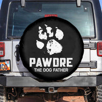 Funny Pawdre The Dog Father Spare Tire Cover Fur Dad Fathers Day Vintage Paw Prints