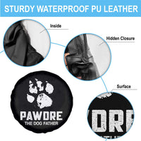 Funny Pawdre The Dog Father Spare Tire Cover Fur Dad Fathers Day Vintage Paw Prints