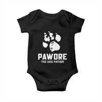Funny Pawdre The Dog Father Baby Onesie Fur Dad Fathers Day Vintage Paw Prints