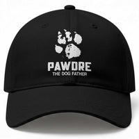 Funny Pawdre The Dog Father Baseball Cap Fur Dad Fathers Day Vintage Paw Prints