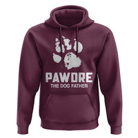 Funny Pawdre The Dog Father Hoodie Fur Dad Fathers Day Vintage Paw Prints