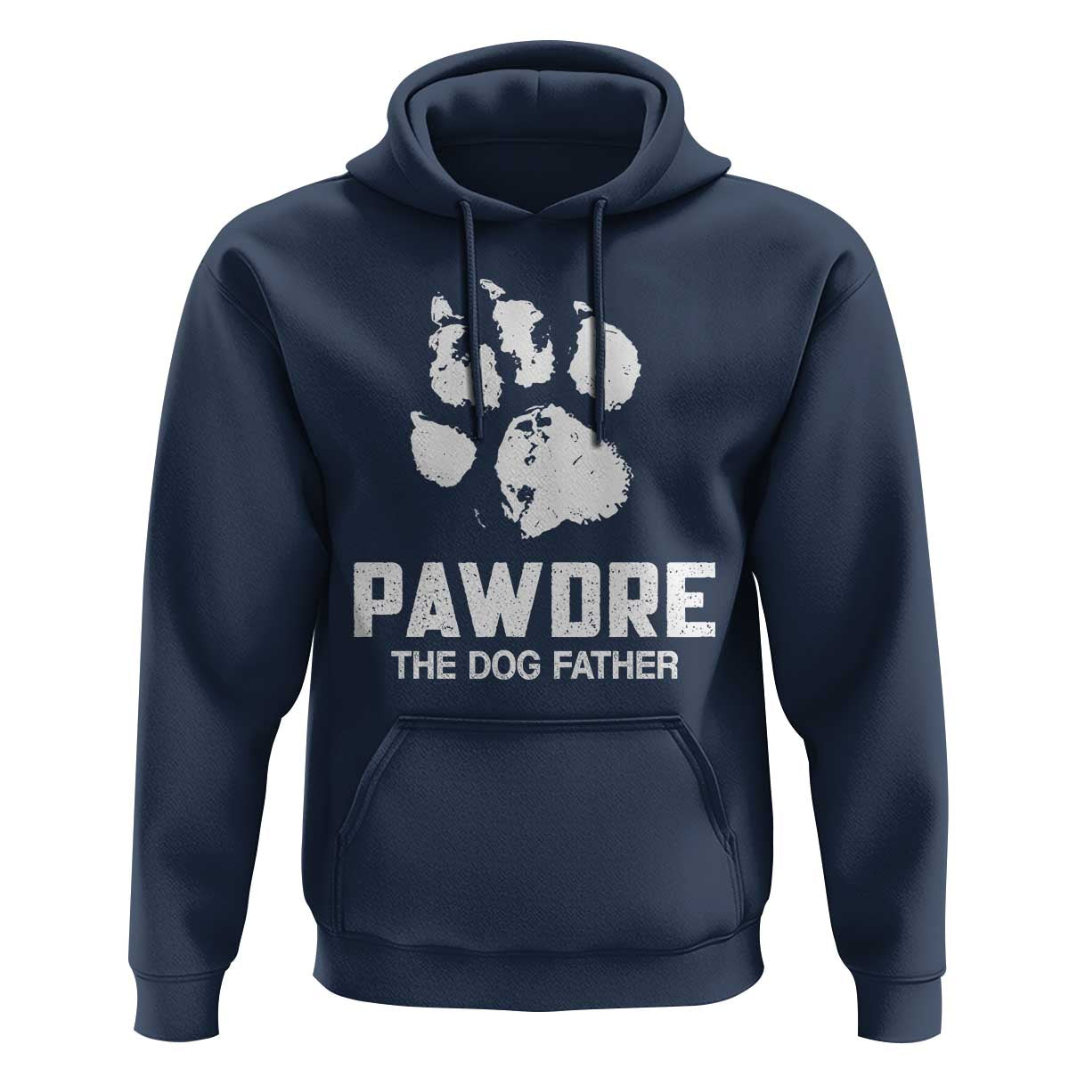 Funny Pawdre The Dog Father Hoodie Fur Dad Fathers Day Vintage Paw Prints