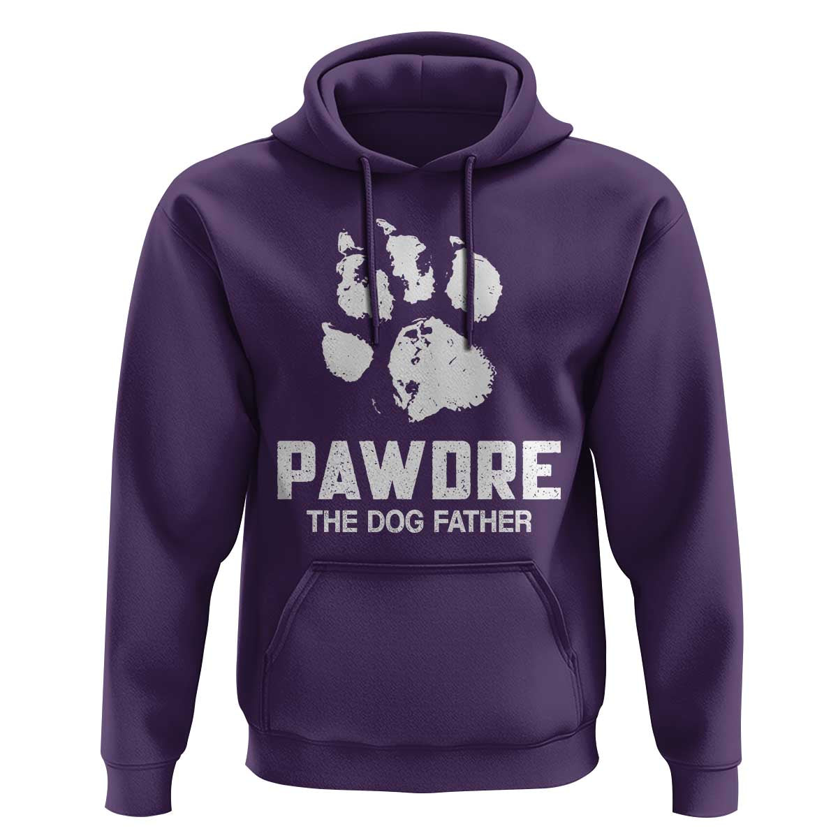 Funny Pawdre The Dog Father Hoodie Fur Dad Fathers Day Vintage Paw Prints