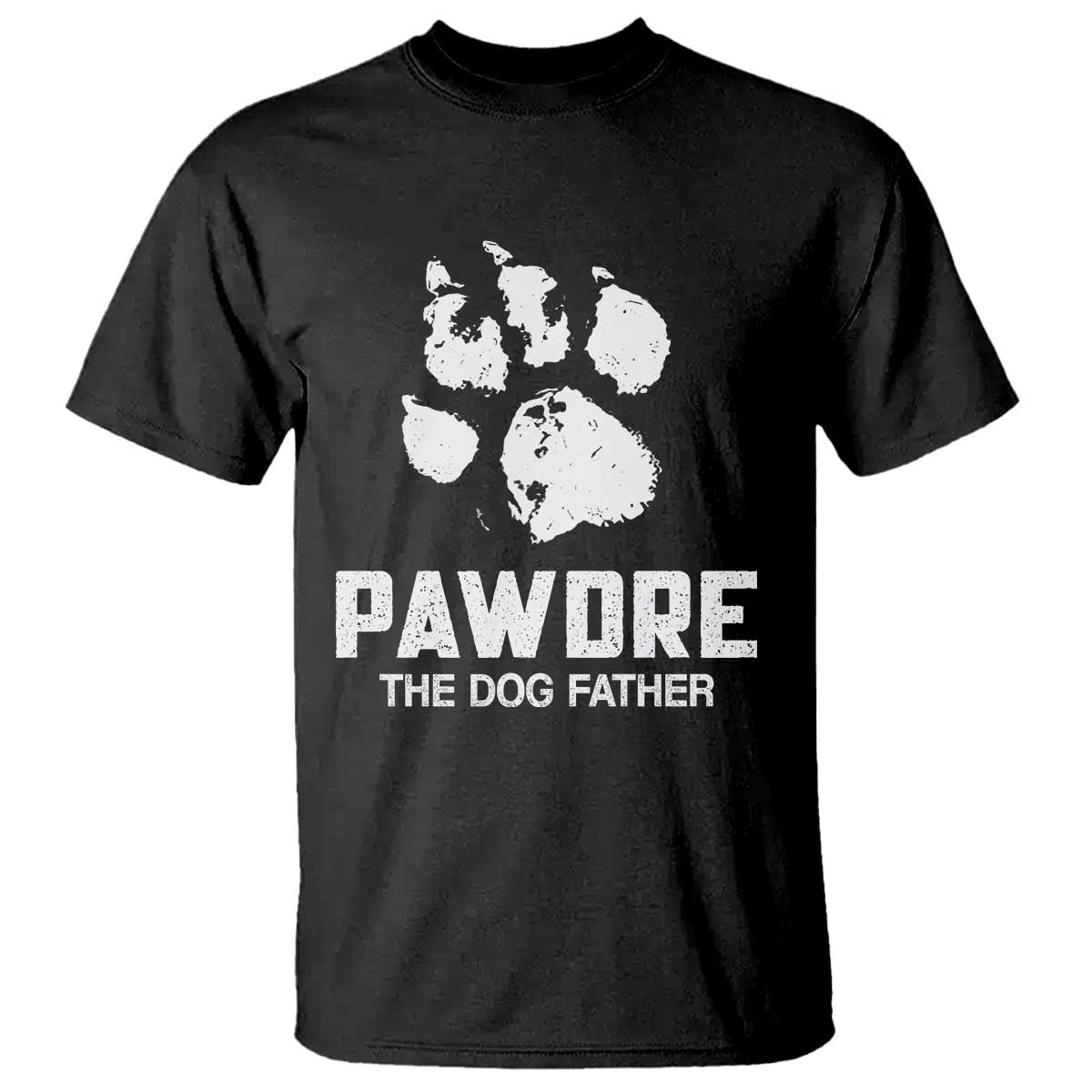 Funny Pawdre The Dog Father T Shirt Fur Dad Fathers Day Vintage Paw Prints