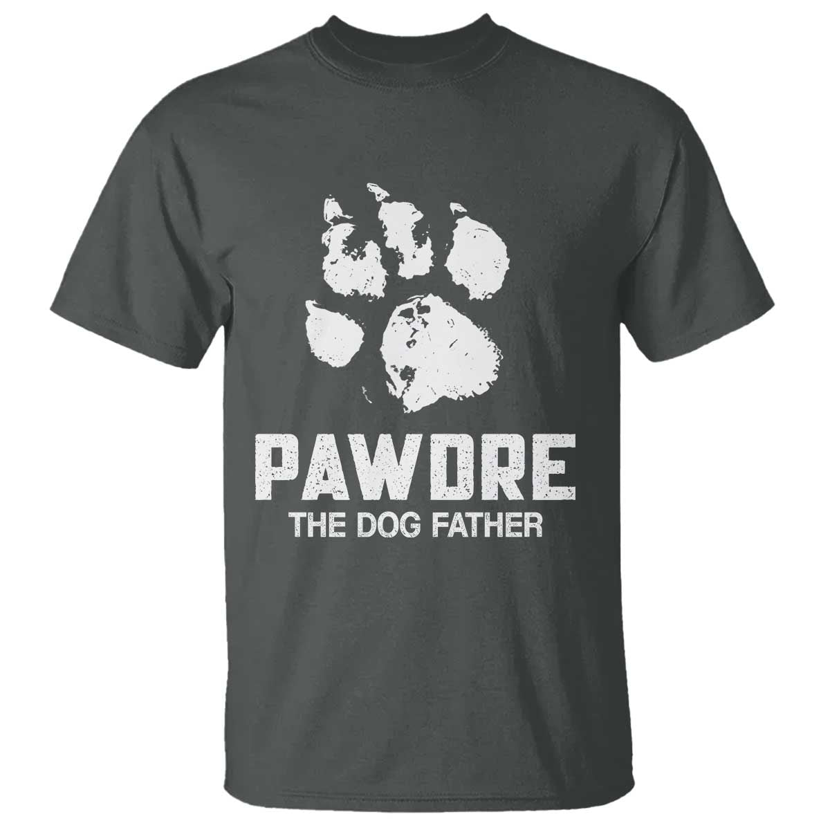 Funny Pawdre The Dog Father T Shirt Fur Dad Fathers Day Vintage Paw Prints