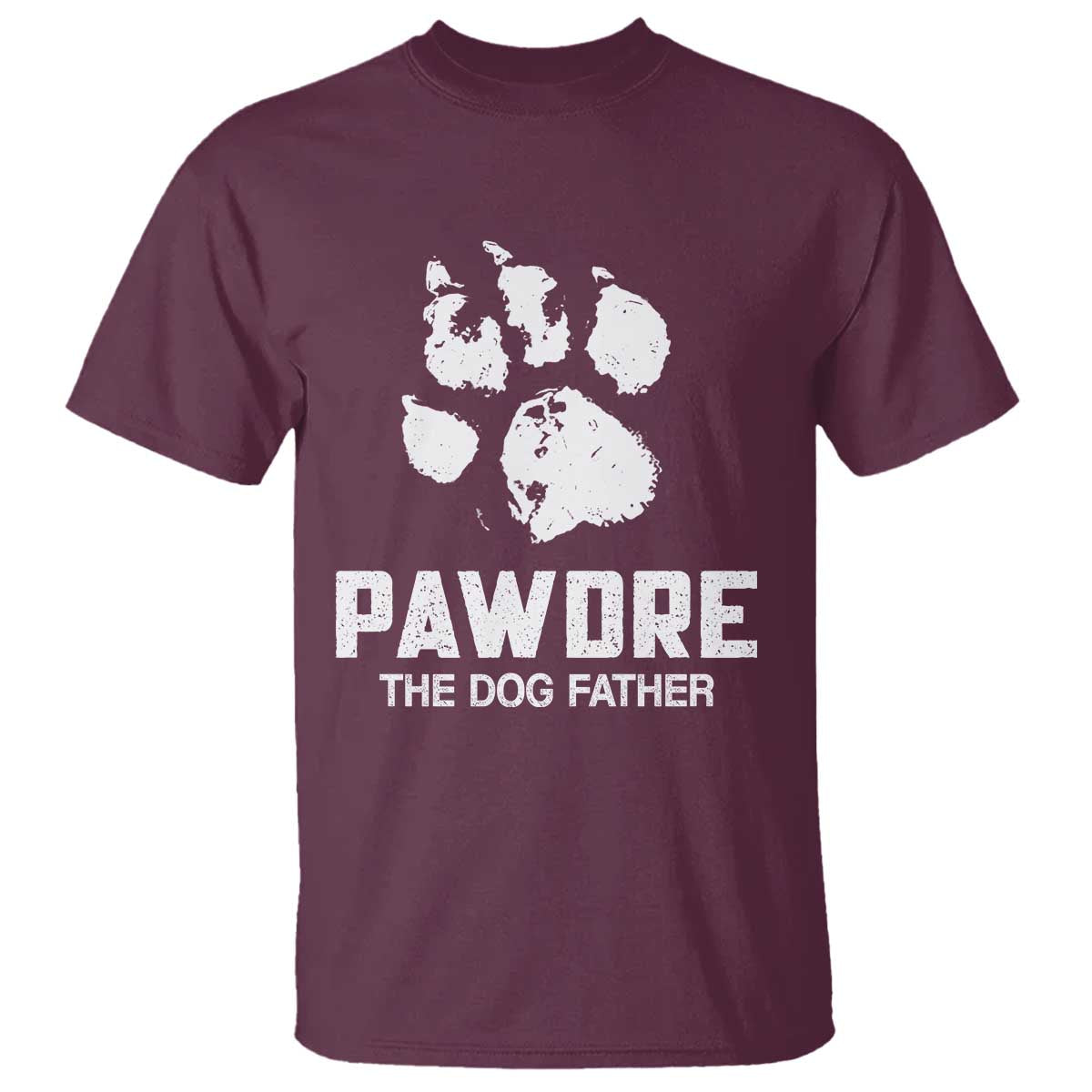 Funny Pawdre The Dog Father T Shirt Fur Dad Fathers Day Vintage Paw Prints