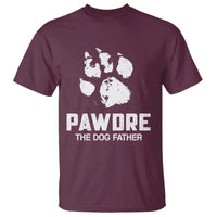 Funny Pawdre The Dog Father T Shirt Fur Dad Fathers Day Vintage Paw Prints