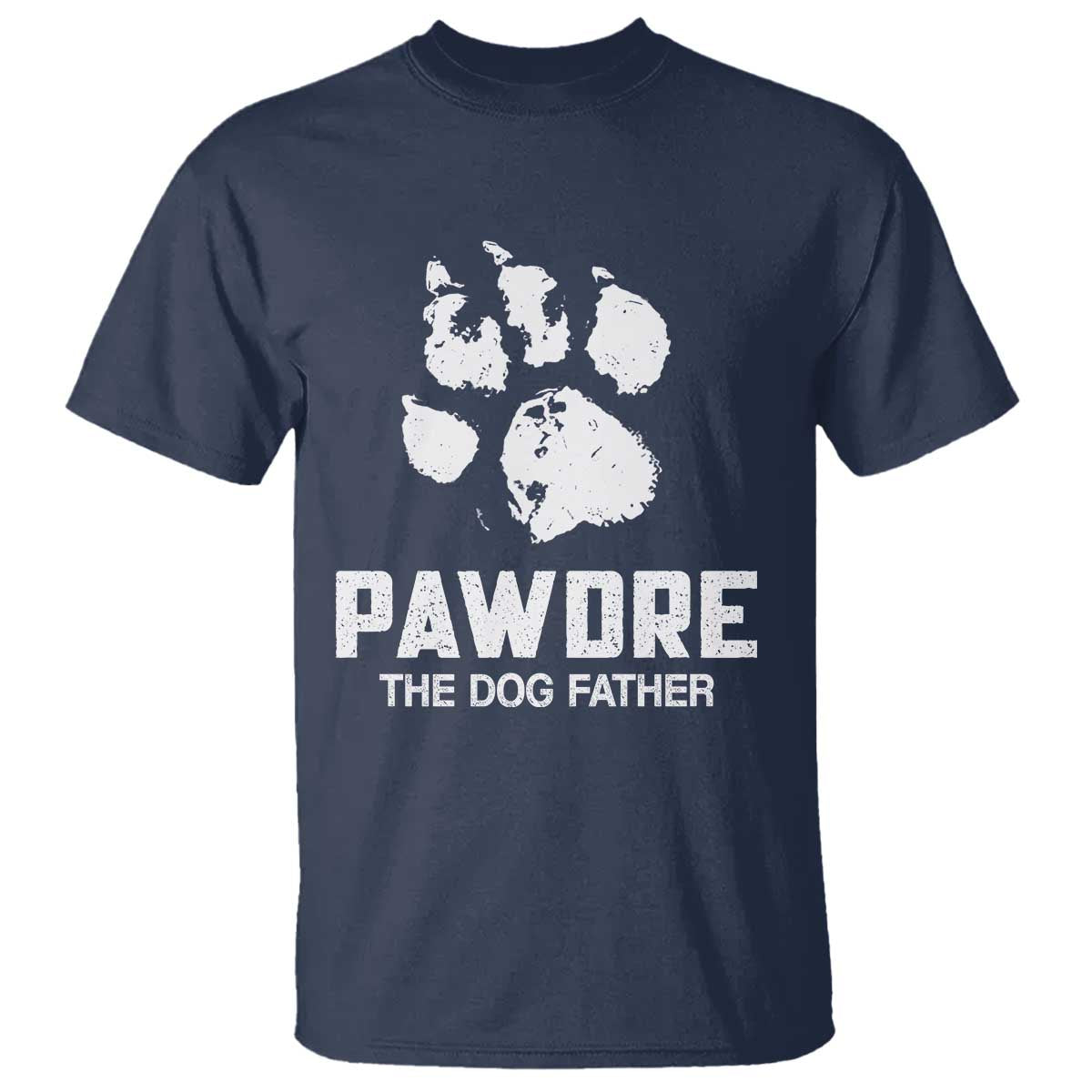Funny Pawdre The Dog Father T Shirt Fur Dad Fathers Day Vintage Paw Prints
