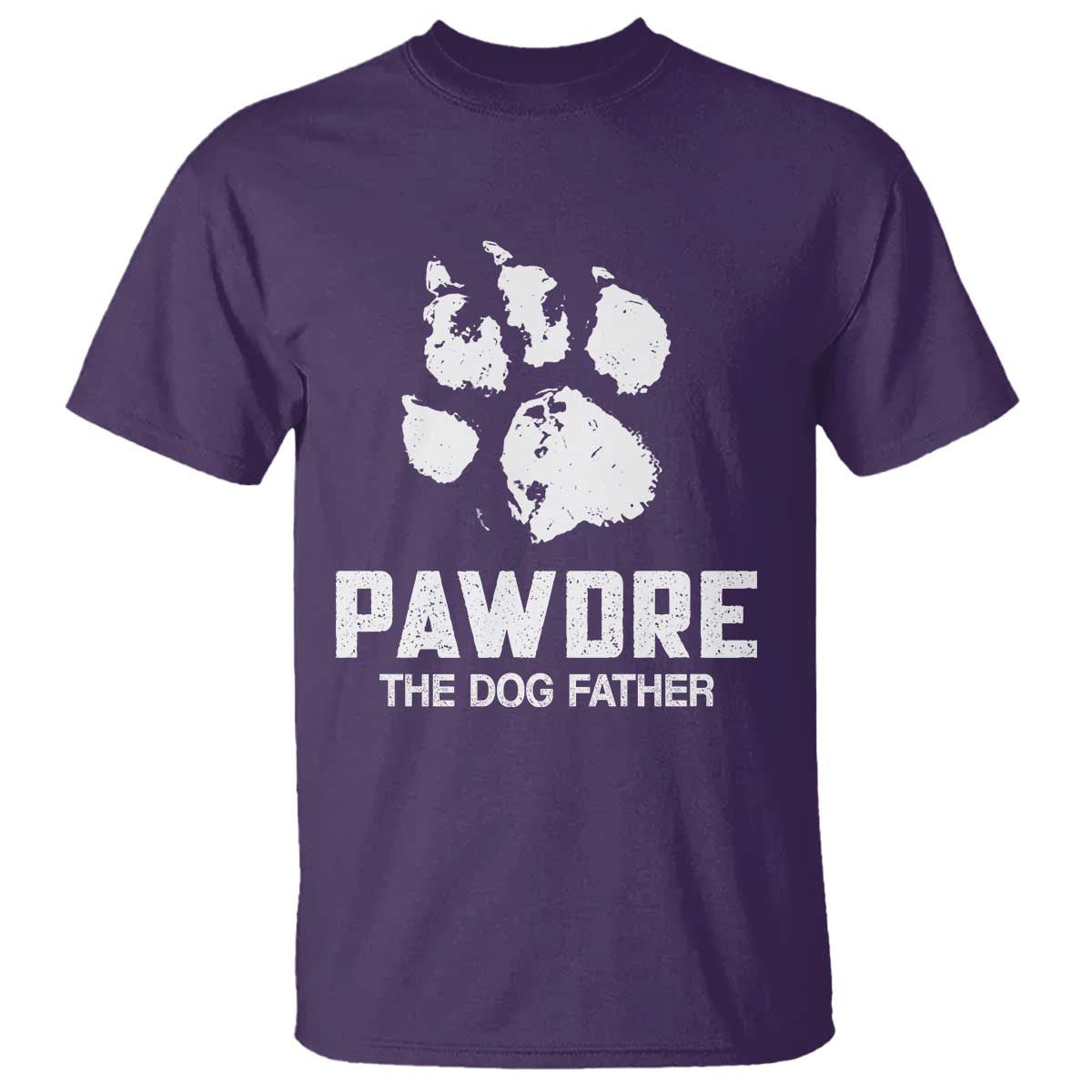 Funny Pawdre The Dog Father T Shirt Fur Dad Fathers Day Vintage Paw Prints