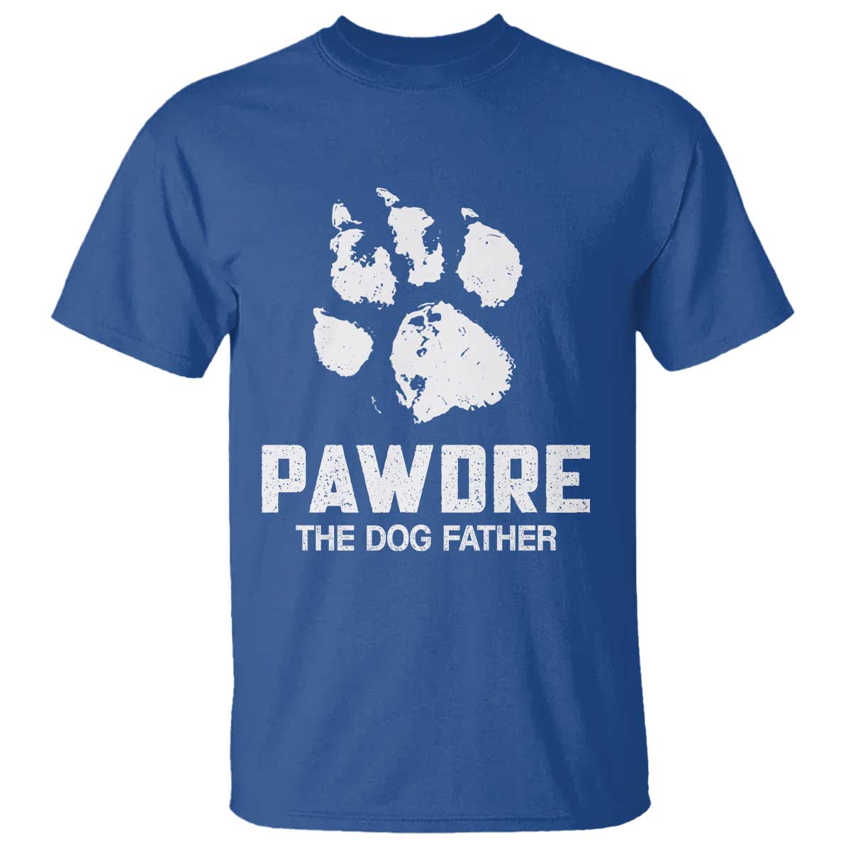 Funny Pawdre The Dog Father T Shirt Fur Dad Fathers Day Vintage Paw Prints