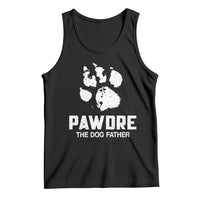 Funny Pawdre The Dog Father Tank Top Fur Dad Fathers Day Vintage Paw Prints