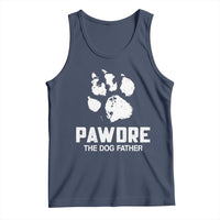 Funny Pawdre The Dog Father Tank Top Fur Dad Fathers Day Vintage Paw Prints