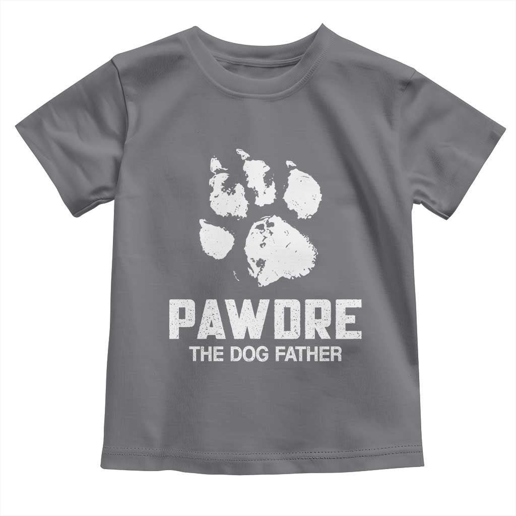 Funny Pawdre The Dog Father Toddler T Shirt Fur Dad Fathers Day Vintage Paw Prints