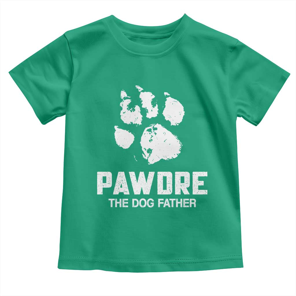 Funny Pawdre The Dog Father Toddler T Shirt Fur Dad Fathers Day Vintage Paw Prints
