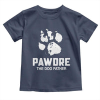 Funny Pawdre The Dog Father Toddler T Shirt Fur Dad Fathers Day Vintage Paw Prints