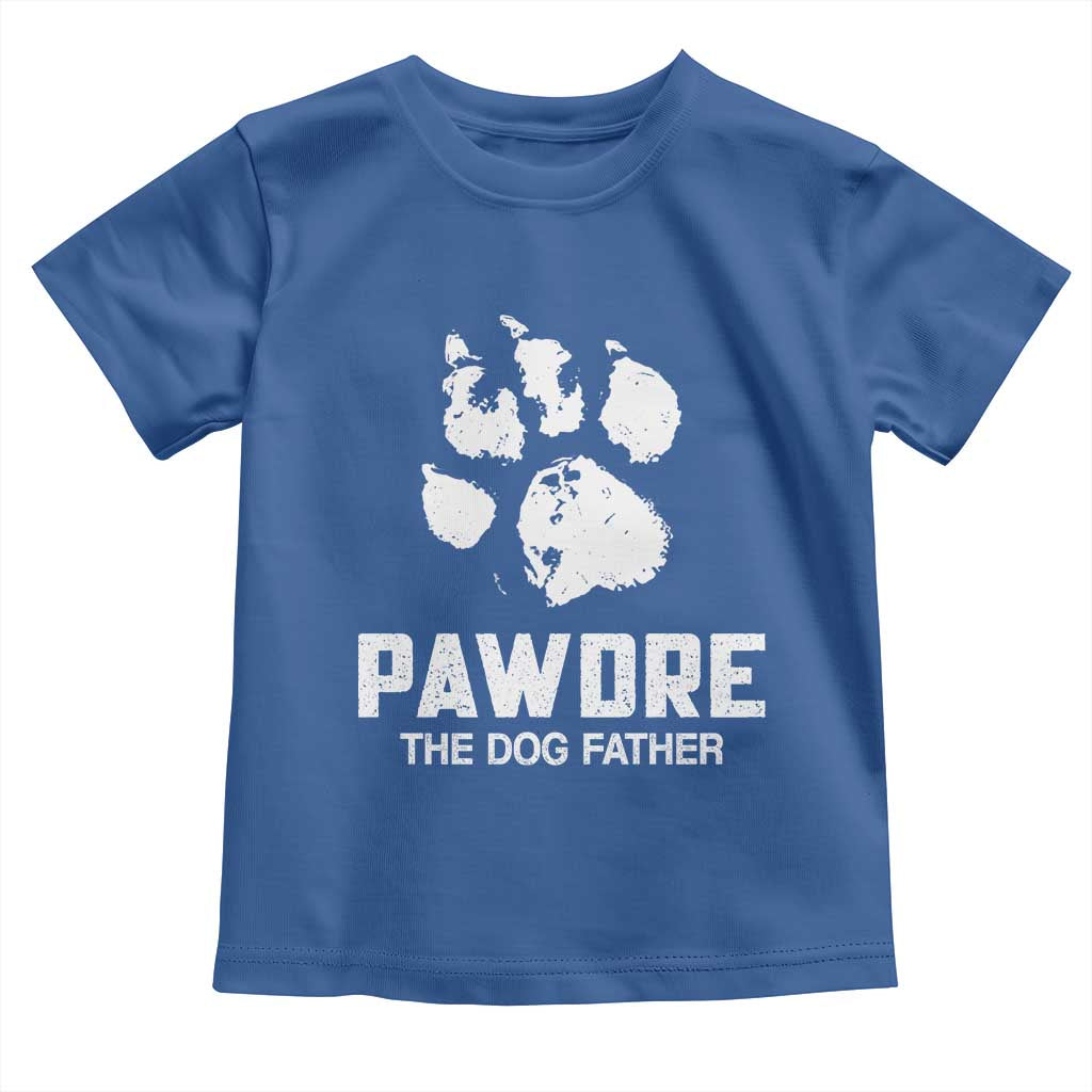 Funny Pawdre The Dog Father Toddler T Shirt Fur Dad Fathers Day Vintage Paw Prints