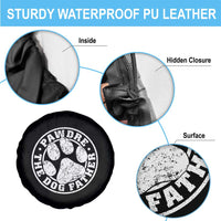 Funny Pawdre The Dog Father Spare Tire Cover Fur Dad Fathers Day Distressed Paw Prints - Wonder Print Shop