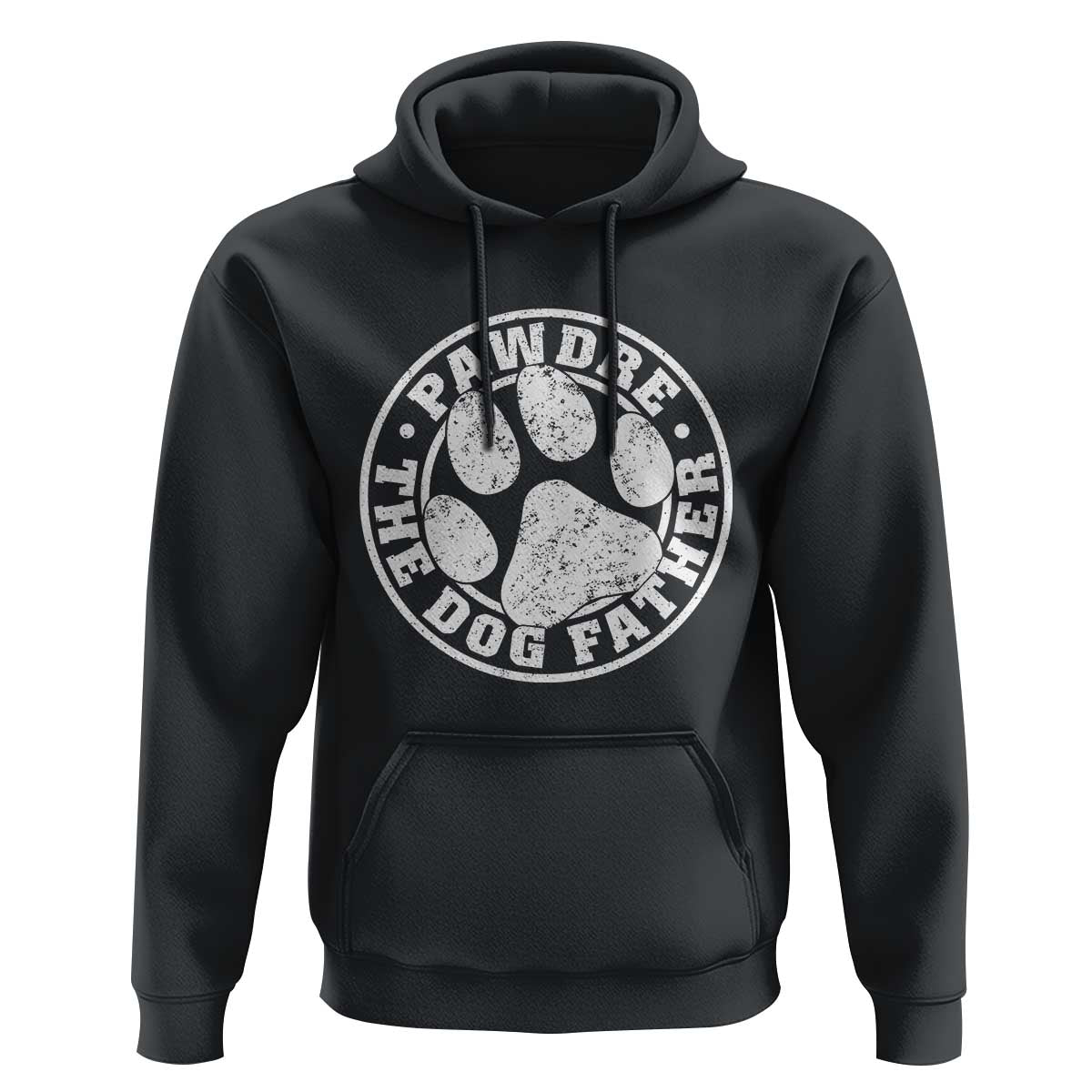 Funny Pawdre The Dog Father Hoodie Fur Dad Fathers Day Distressed Paw Prints - Wonder Print Shop