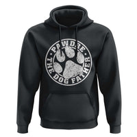 Funny Pawdre The Dog Father Hoodie Fur Dad Fathers Day Distressed Paw Prints - Wonder Print Shop