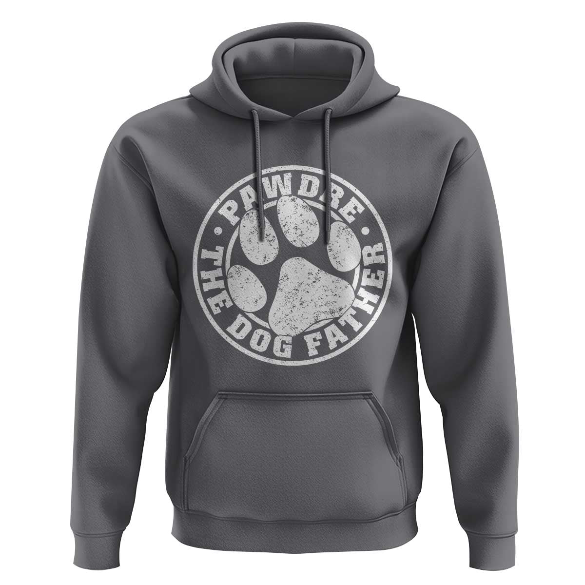 Funny Pawdre The Dog Father Hoodie Fur Dad Fathers Day Distressed Paw Prints - Wonder Print Shop